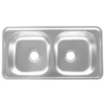 حوض - حله 2 عين كورينا مقاس 48 × 87 سم سُمك 0.8 مم بالصرف 3 بوصة بصفاية للشوائب و مانع للروائح من كورينا